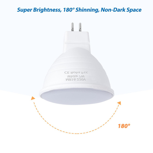 4 PCS LED Light Cup 2835 Patch Energy-Saving Bulb Plastic Clad Aluminum Light Cup, Power: 7W 12 Beads(GU10 Milky White Cover (Warm Light))
