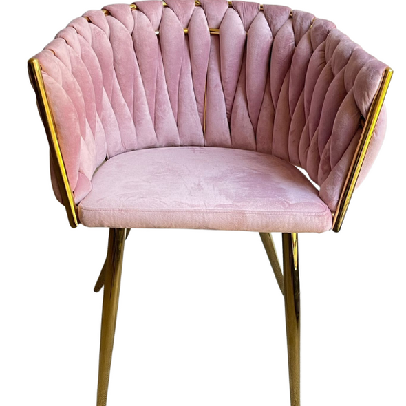 Nu Home- Rosa B Arm Chair Velvet Pink