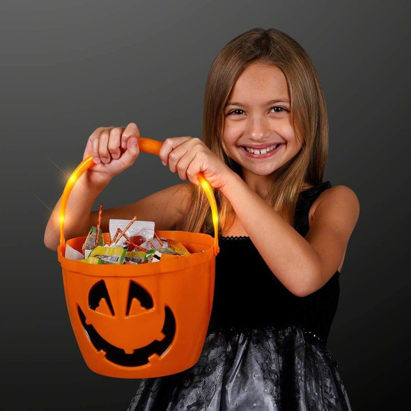 Halloween Pumpkin Bag With LED Handle