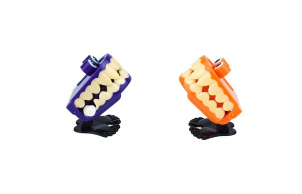 Halloween Novelty Wind Up Chatter Teeth - Assorted Colours