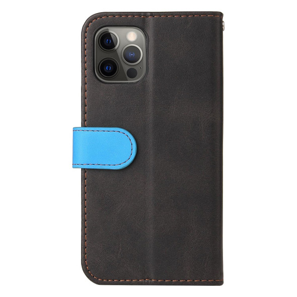 Business Stitching-Color Horizontal Flip PU Leatherette Case with Holder & Card Slots & Photo Frame - iPhone 12 mini(Blue)