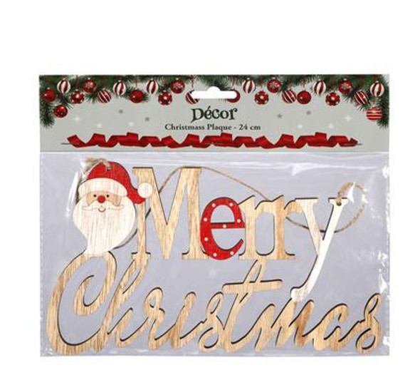 Christmas Room Decor Plaque Wooden 24cm