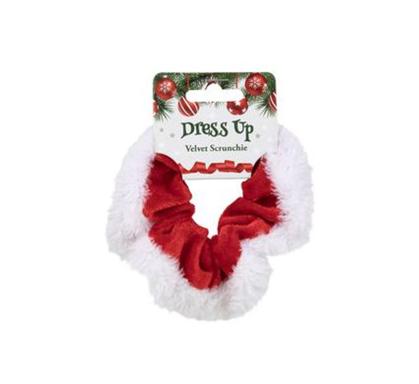 Festive Velvet Christmas Scrunchie - Holiday Hair Accessory