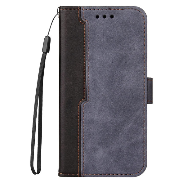 Business Stitching-Color Horizontal Flip PU Leatherette Case with Holder & Card Slots & Photo Frame - iPhone XR(Gray)