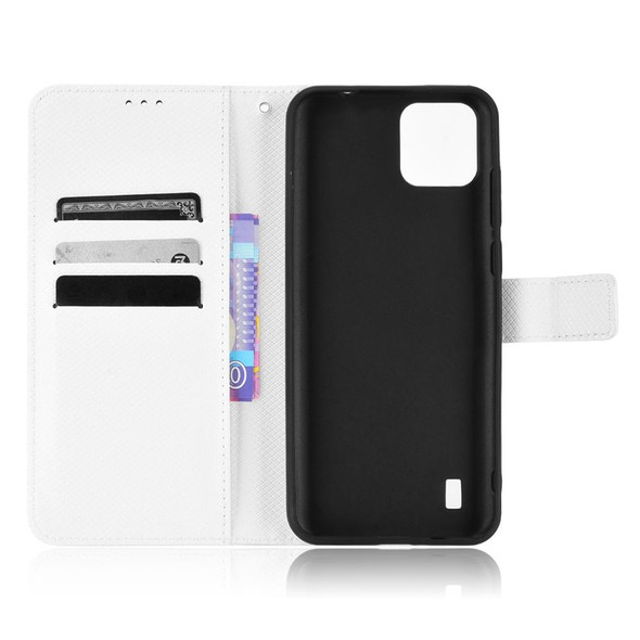 Blackview A55 Diamond Texture Leatherette Phone Case(White)