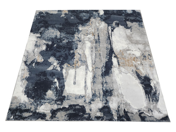 Grey and navy carpet 230 x 160 cm