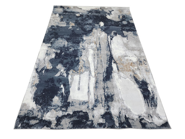 Grey and navy carpet 230 x 160 cm