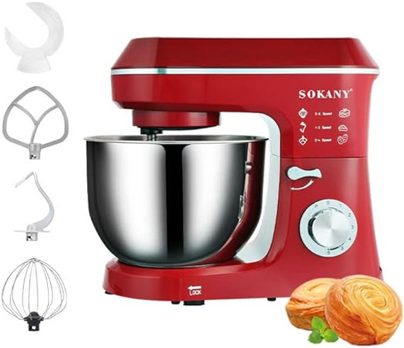Sokany 6.2L 1100W Stand Mixer with Stainless Steel Bowl