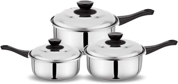 Premium 3-Piece Stainless Steel Cookware Set for Home Chefs