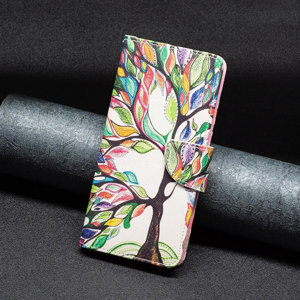 For Realme C33 Colored Drawing Pattern Leatherette Phone Case(Tree Life)