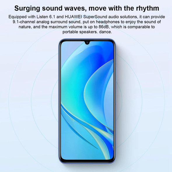 Huawei Enjoy 50 4G MGA-AL00, 6GB+128GB, China Version, Dual Back Cameras, 6000mAh Battery, Face ID & Side Fingerprint Identification, 6.75 inch HarmonyOS 2 Octa Core, Network: 4G, OTG, Not Support Google Play(White)