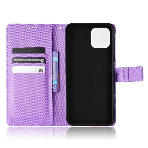 Blackview A95 Diamond Texture Leatherette Phone Case(Purple)