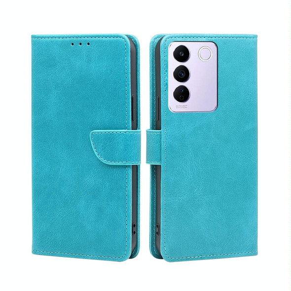 For vivo S16e Calf Texture Buckle Flip Leatherette Phone Case(Blue)