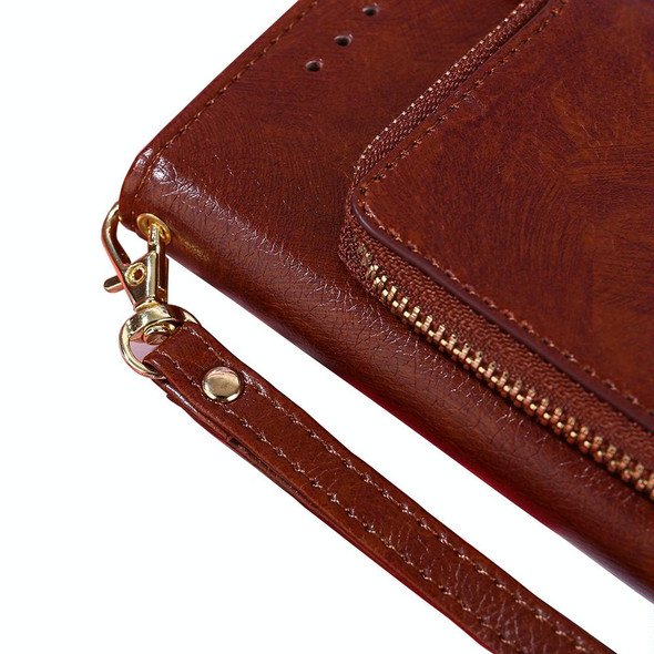 For Tecno Spark Go 2023 Zipper Bag Leatherette Phone Case(Red)