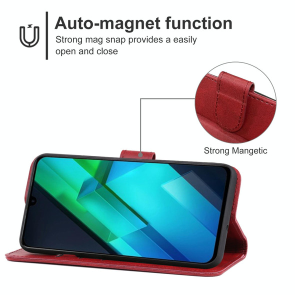For Infinix Note 12i Leatherette Phone Case(Red)