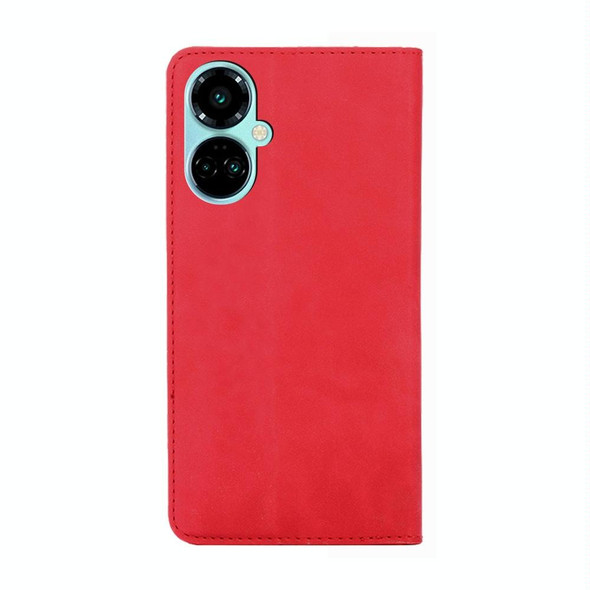 For Tecno Camon 19 / Camon 19 Pro Skin Feel Magnetic Horizontal Flip Leatherette Phone Case(Red)
