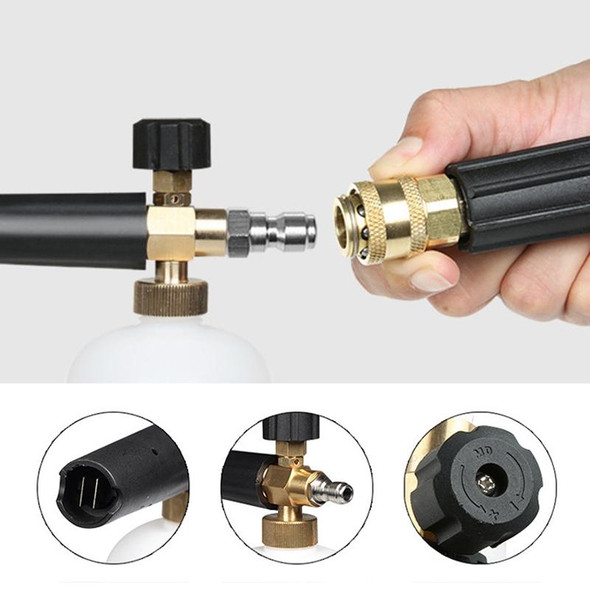 High Pressure Car Wash Foam Gun Soap Foamer Generator Water Sprayer Gun, Outer Wire: 18 x 1.5