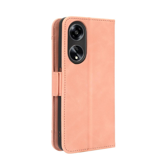 For OPPO A1 5G Skin Feel Calf Texture Card Slots Leatherette Phone Case(Pink)