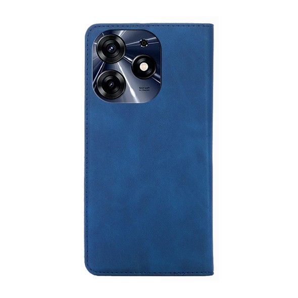 For Tecno Spark 10 Pro Skin Feel Magnetic Horizontal Flip Leatherette Phone Case(Blue)