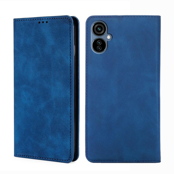 For Tecno Camon 19 Neo Skin Feel Magnetic Horizontal Flip Leatherette Phone Case(Blue)