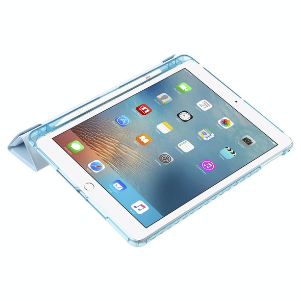 For iPad Air / Air 2 / 9.7 2018 / 2017 Clear Acrylic Deformation Leatherette Tablet Case(Yellow)