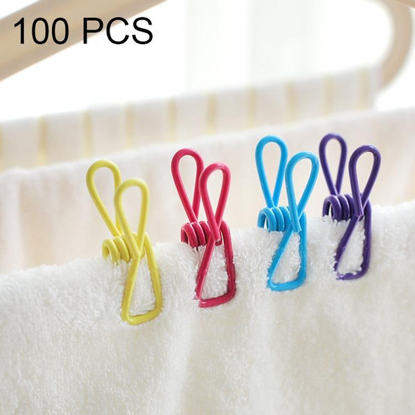 100 PCS Multipurpose Home Decor Clothe Photo Hanging Peg Clamps, Random Color Delivery
