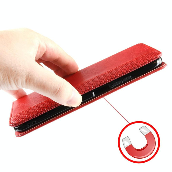 For Blackview A85 Magnetic Buckle Retro Texture Leatherette Phone Case(Red)