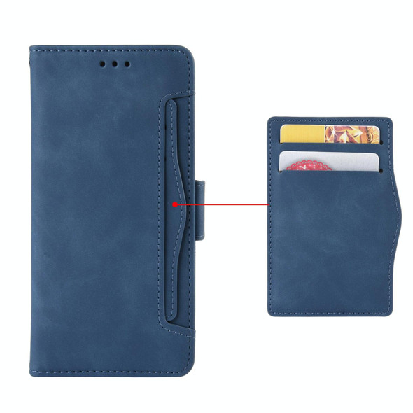 For OPPO A1 5G Skin Feel Calf Texture Card Slots Leatherette Phone Case(Blue)