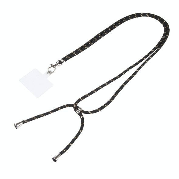 Universal Mixed Color Mobile Phone Lanyard(Black Gold)