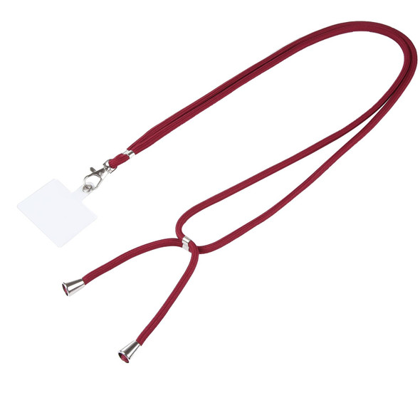 Universal Solid Color Mobile Phone Lanyard(Red)