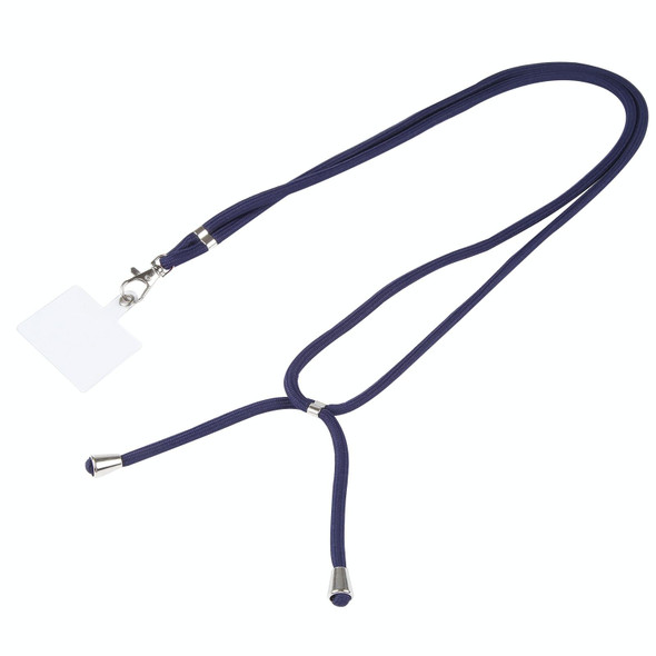 Universal Solid Color Mobile Phone Lanyard(Dark Blue)