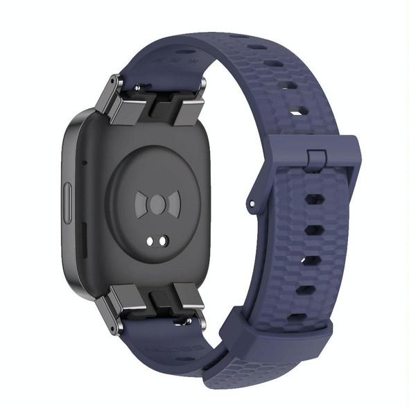 For Redmi Watch 3 Mijobs Honeycomb Texture TPU Watch Band(Midnight Blue Black)