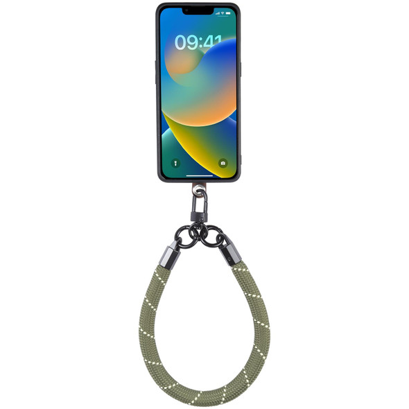 Universal Phone Short Lanyard(Army Green + White)