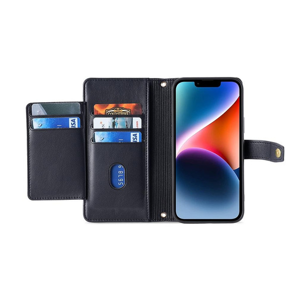 For Tecno Camon 19 / 19 Pro Sheep Texture Cross-body Zipper Wallet Leatherette Phone Case(Black)