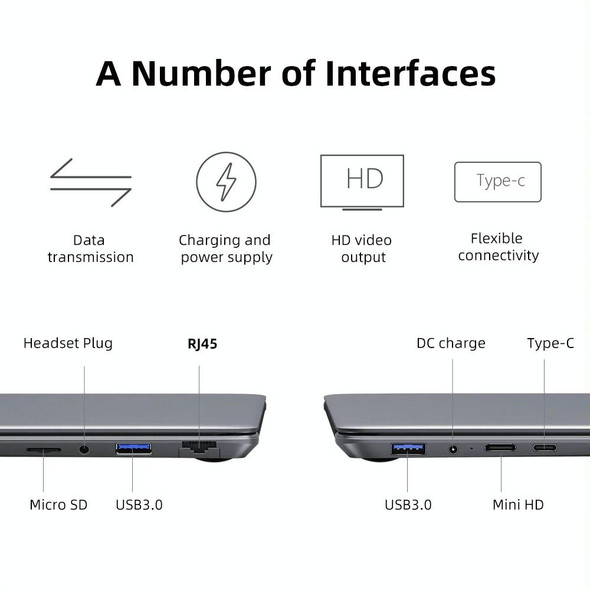 CHUWI HeroBook Plus, 15.6 inch, 8GB+256GB, Windows 10, Intel Celeron J4125 Quad Core up to 2.7GHz, Support WiFi / Bluetooth / TF Card Extension / Mini HDMI (Dark Gray)