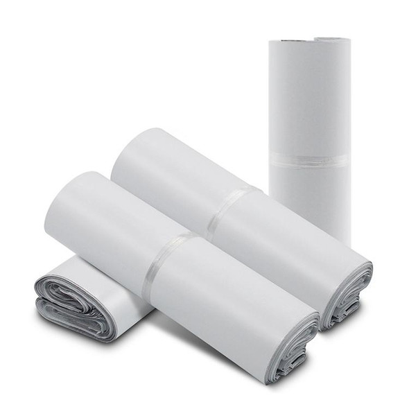 100 PCS / Roll Thick Express Bag Packaging Bag Waterproof Plastic Bag, Size: 13x24cm(White)