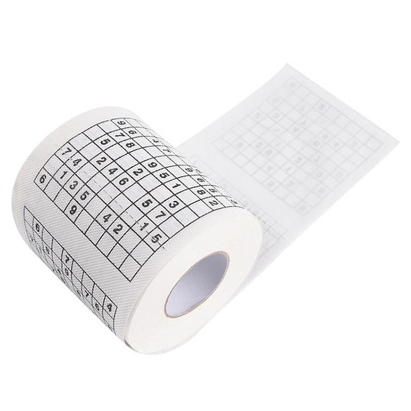 3 Rolls Creative Sudoku Toilet Paper Roll Paper Facial Tissue