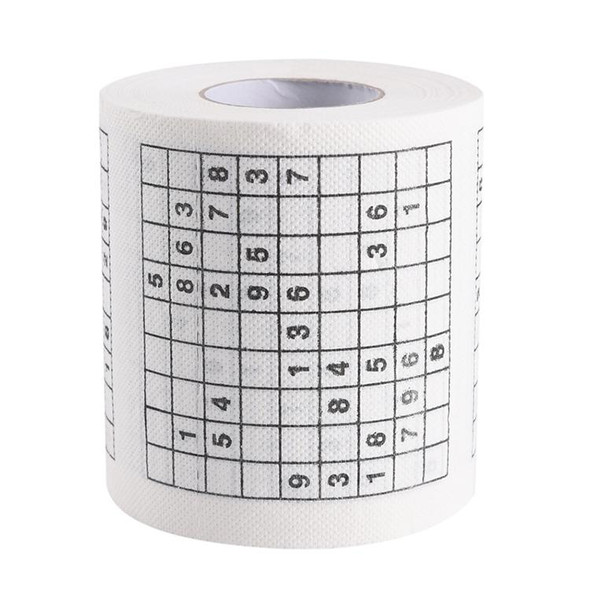 3 Rolls Creative Sudoku Toilet Paper Roll Paper Facial Tissue