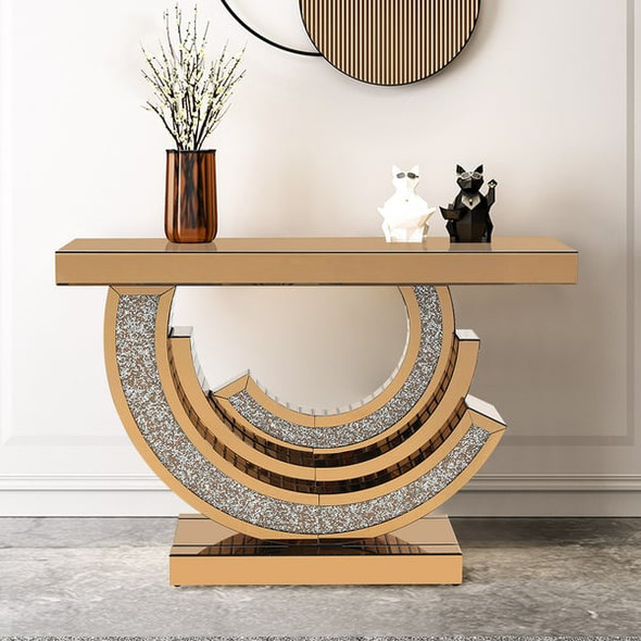 Modern Elegance - Glittera Console Table in Silver and Gold