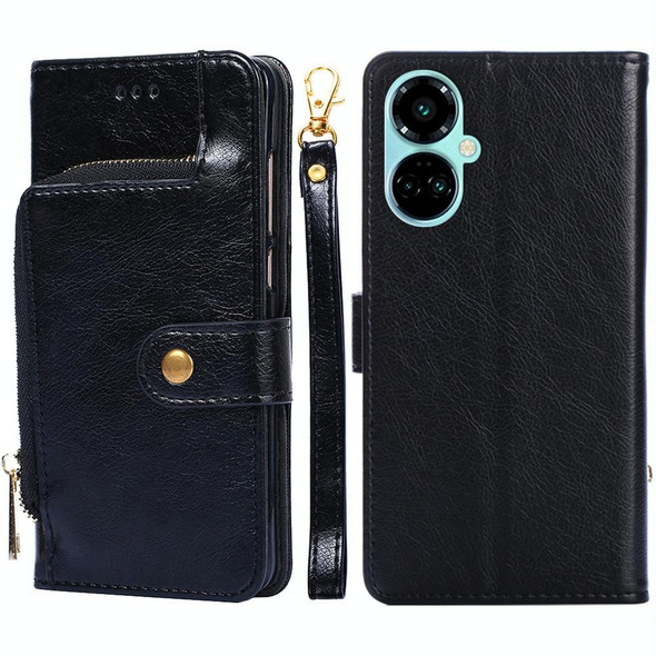 For Tecno Camon 19 / 19 Pro Zipper Bag Leatherette Phone Case(Black)