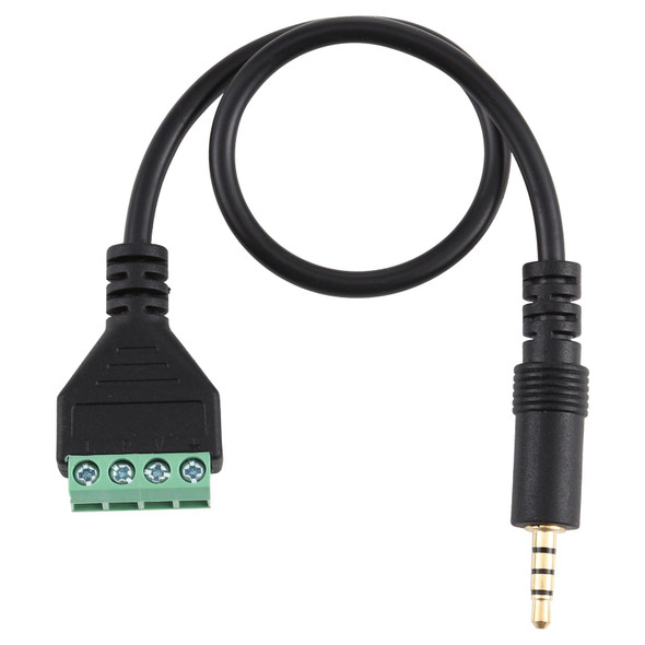 3.5mm Male to 4 Pin Pluggable Terminals Solder-free Connector Solderless Connection Adapter Cable, Length: 30cm