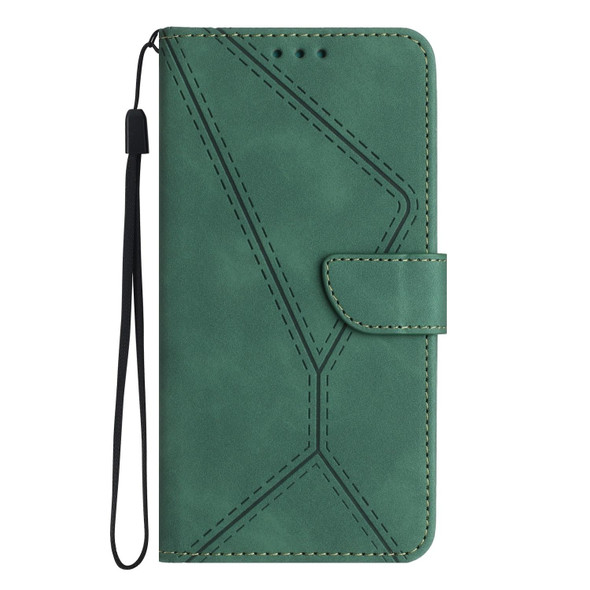 For Kyocera Android One S10 Stitching Embossed Leatherette Phone Case(Green)