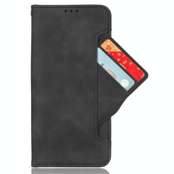 For OPPO A1 5G Skin Feel Calf Texture Card Slots Leatherette Phone Case(Black)