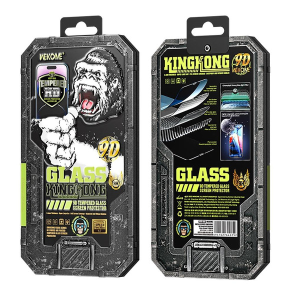 For iPhone 14 WK WTP-066 King Kong Vacha 9D Curved HD Tempered Glass Film(Black)