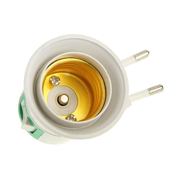 E27 to EU Plug Lamp Bulb Socket with Power Switch