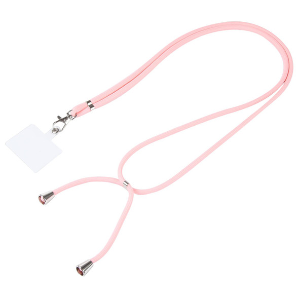 Universal Solid Color Mobile Phone Lanyard(Pink)