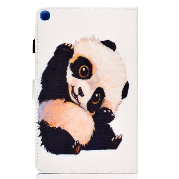 Colored Drawing Pattern Horizontal Flip PU Leatherette Case with Holder & Card Slots & Sleep / Wake-up Function for Galaxy Tab S5e 10.5 / T720 / T725(Beckoning Panda)