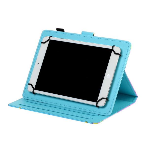 For 7 inch Universal Tablet PC Colored Drawing Pattern Horizontal Flip Leatherette Case with Holder & Card Slots(Colored Sand)