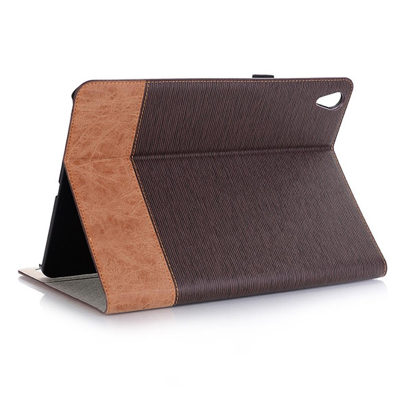 Cross Texture Horizontal Flip PU Leatherette Case for iPad Pro 11 inch (2018), with Holder & Card Slots & Wallet(Coffee)