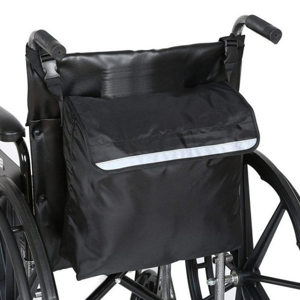 Outdoor Electric Wheelchair Armrest Storage Bag, Size: 18x16x8 inches(Black)